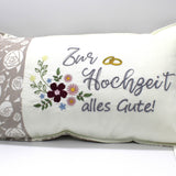 Stickdatei Blumen Hochzeit alles Gute - Sewando