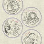 Stickdatei Sternzeichen Horoskop Button Set 980 - Sewando