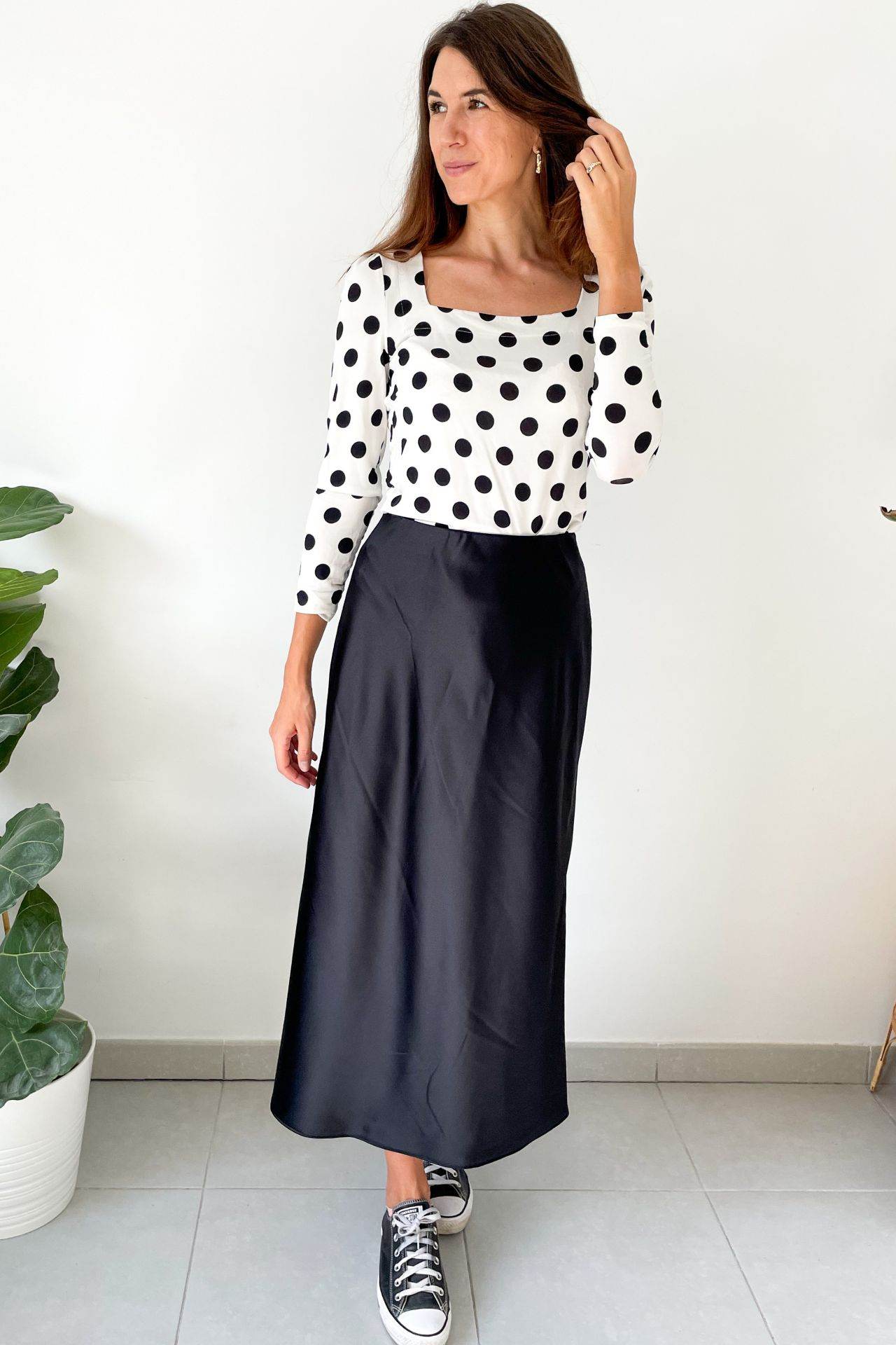 Satinrock Maxirock BLANCA, Gr. 32-50, PDF Schnittmuster - Sewando