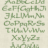 Stickdatei Schrift Schönschrift ca. 22mm Buchstaben und Zahlen Set 956 - Sewando