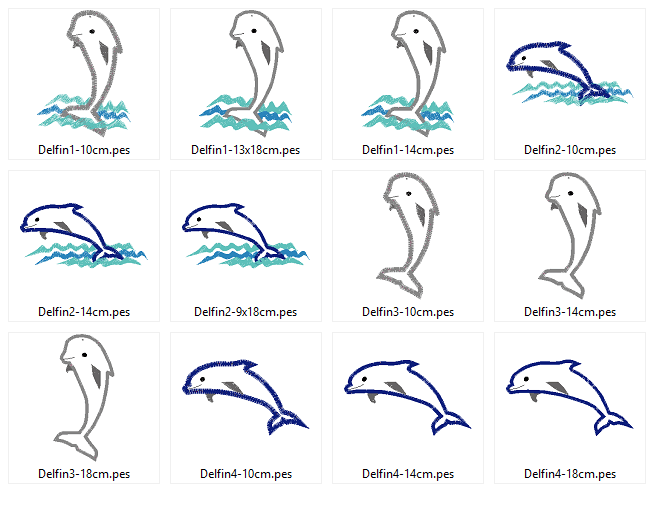 Stickdatei Delfin Delphine 2.0 - Sewando