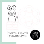 Laserdatei - Eierteller mit Hase - Sewando