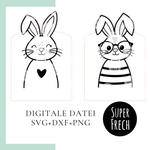 Laserdatei - Osternest mit Hasen - Sewando