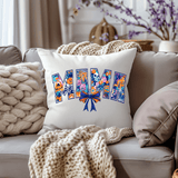 Mama Halloween Design – Buntes Design mit Schleife 🎃🧡💀 Bügelbild, Druck - Sewando