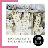 Lesezeichen Laserdatei Hase | Basteln mit Papier + Holz - Sewando