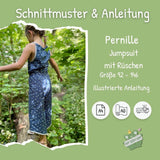 Schnittmuster Pernille – Jumpsuit für Mädchen mit & ohne Rüschen Gr. 92–146 - Sewando