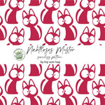 Katzenkoller – Nahtloses digitales Stoffmuster mit Comic-Katzen & Kulleraugen (JPG, 30 x 30 cm, 300 DPI) - Sewando