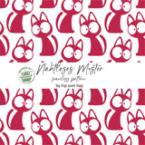 Katzenkoller – Nahtloses digitales Stoffmuster mit Comic-Katzen & Kulleraugen (JPG, 30 x 30 cm, 300 DPI) - Sewando