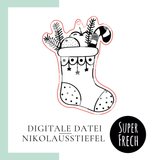 Laserdatei - Nikolausstiefel Anhänger - Sewando