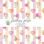 Luftballons Streifen No. 1 – Nahtloses digitales Stoffmuster in Aquarelloptik (JPG, 30x30 cm, 300 DPI) - Sewando