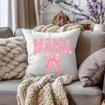 Mama in Rosa mit Blumen & Schleife Bügelbild, Druck - Sewando