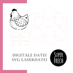 Laserdatei - Eierteller mit Henne - Sewando