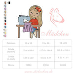 Mädchen Stickdatei – Nähglück und Herzenskunst für deine Stickmaschine - Sewando