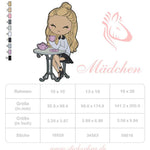 Mädchen Stickdatei – für entspannte Teestunden mit deiner Stickmaschine - Sewando