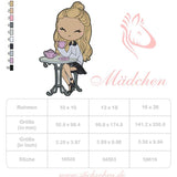 Mädchen Stickdatei – für entspannte Teestunden mit deiner Stickmaschine - Sewando