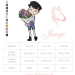 Junge Stickdatei – mit einem Blumenstrauß voller Liebe für deine Stickmaschine - Sewando