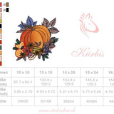 Kürbis Stickdatei – herbstliches Motiv für Deko & Geschenke - Sewando