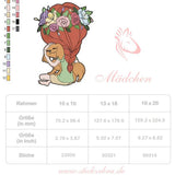 Mädchen mit Hund Stickdatei – emotionales Motiv für Geschenke & kreative Projekte - Sewando