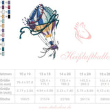 Heißluftballon Stickdatei – verspieltes Motiv für Abenteuerfans & kreative Dekoideen - Sewando