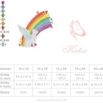 Katze mit Regenbogen Stickdatei – zauberhaftes Himmelsmotiv für Erinnerung & Trost - Sewando