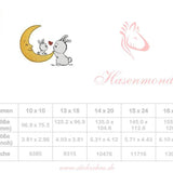 Hasenmond Stickdatei – liebevolles Mama-Baby-Motiv für Kinderzimmer, Geschenke & Herzensmomente - Sewando