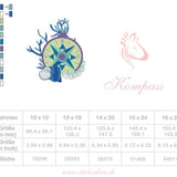 Kompass Stickdatei – maritimes Motiv für Reiselust, Abenteuer & Herzensprojekte - Sewando
