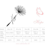 Hope – zarte Pusteblume mit Botschaft für deine Stickmaschine - Sewando