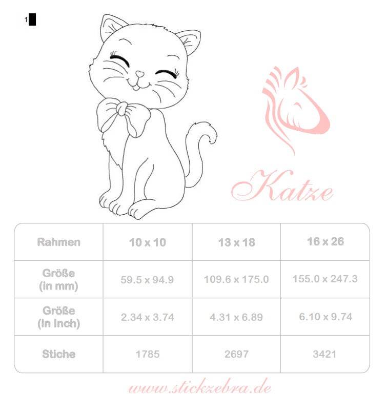 Katze Stickdatei – Ausmalmotiv für Kinder & kreative Regentage - Sewando