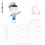 Matrosen Junge mit Boot Stickdatei – für kleine Kapitäne mit großer Fantasie an deiner Stickmaschine - Sewando