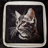 Stickdatei Katze Bengalen "Maxie " in Naturfarben - realistisch - FÜR DUNKLE STOFFE