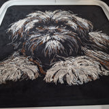 Stickdatei Affenpinscher "Caleb" - realistisch - FÜR DUNKLE STOFFE