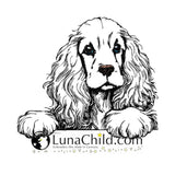 Stickdatei Cocker Spaniel  "Merle" - realistisch - FÜR HELLE STOFFE