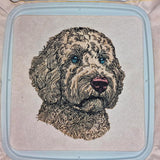 Stickdatei Applikation Golden Doodle "Chooper"- realistisch - FÜR HELLE & DUNKLE STOFFE