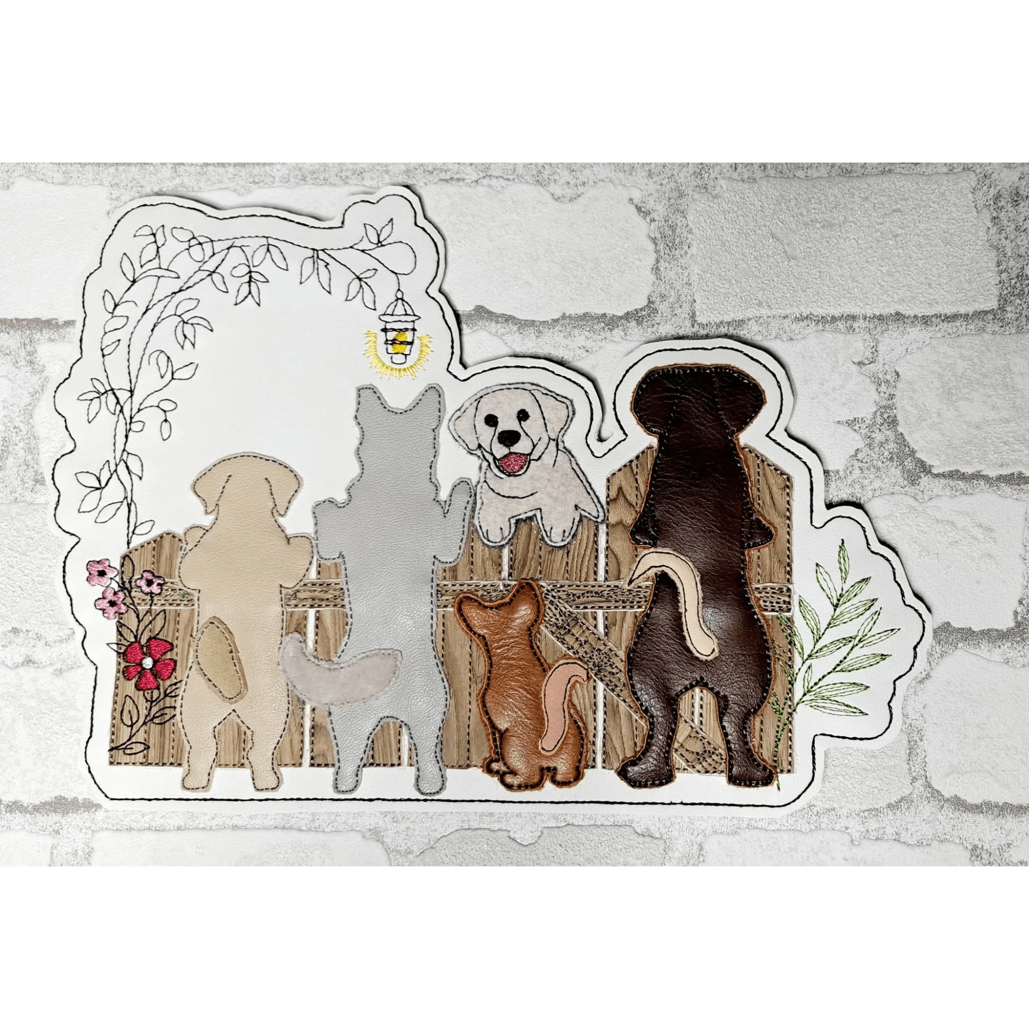 Hunde Stick Applikation ab 13x18 in 5 Größen - Sewando