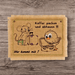 Koffer Tiere Stickdatei Urlaub Vogel Maus ab 10x10 - Sewando