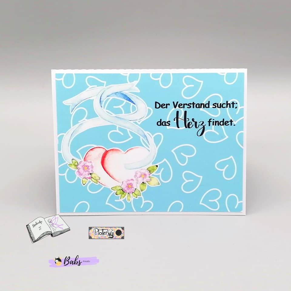 Digiset Herzen mit Blumen Plotten, Sublimation, Drucken - Sewando