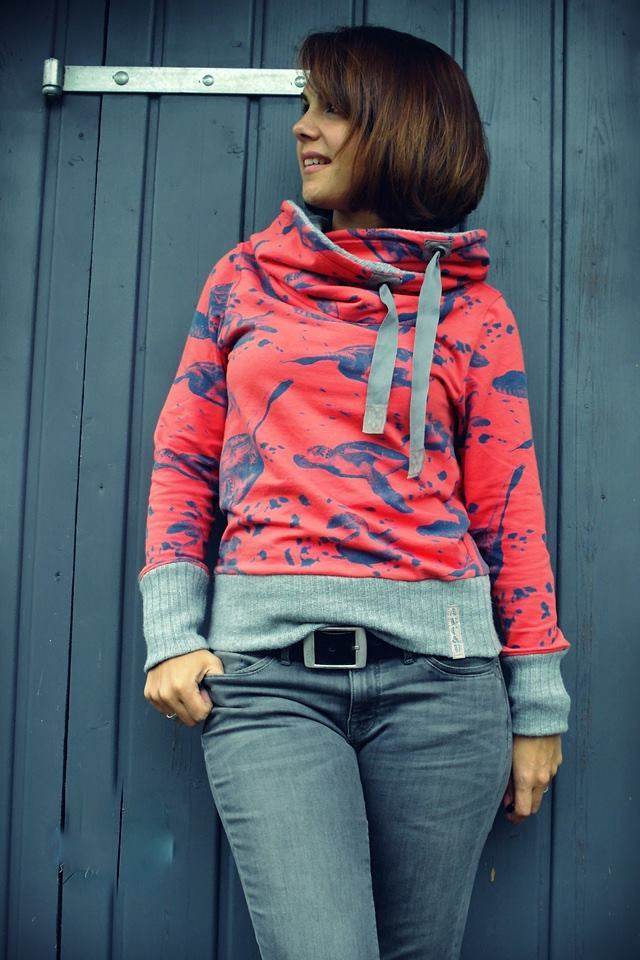 Schnittmuster Hoodie JOLINE Gr. XS-XXXL+ gratis Plotterdatei : - Sewando