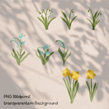 Girlande aus Frühlingsblumen - Printable inkl. Plotterdatei - Sewando