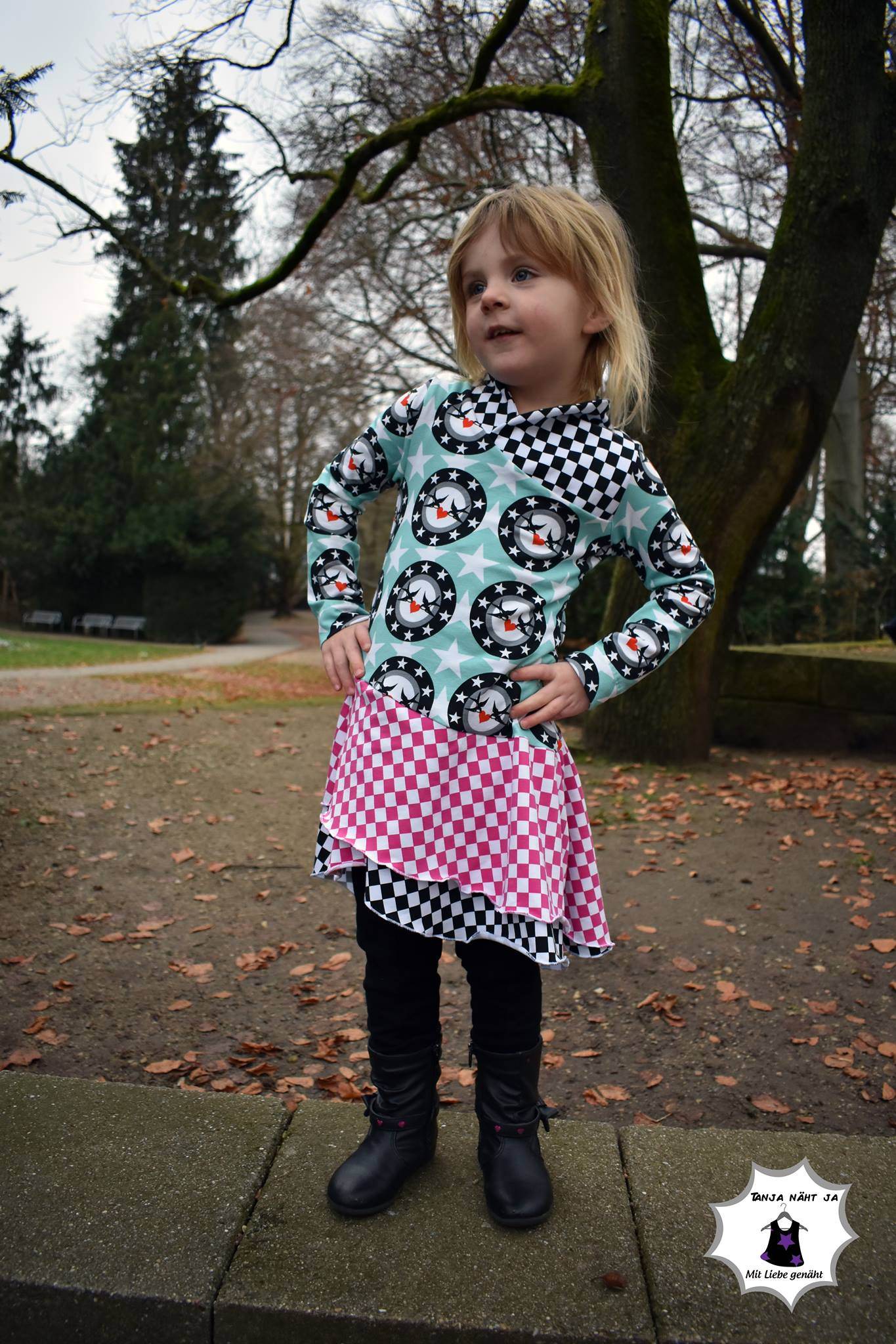 Kleid Lykka Kids Gr. 104-158 Schnittmuster - Sewando