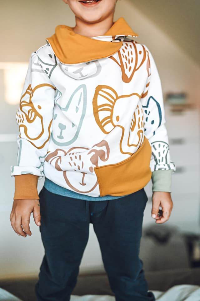Schnittmuster Emmas Monsterhoodie Größe 74/80 – 146/152 - Sewando