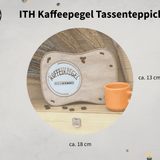 Stickdatei Kaffee Mug Rug Set 10x10, und 13x18 - Sewando