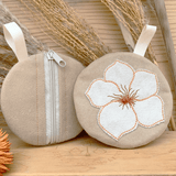 Stickdatei Tasche 10x10 mit Blume, ITH Mini Zip Bag Flower 2 - Sewando