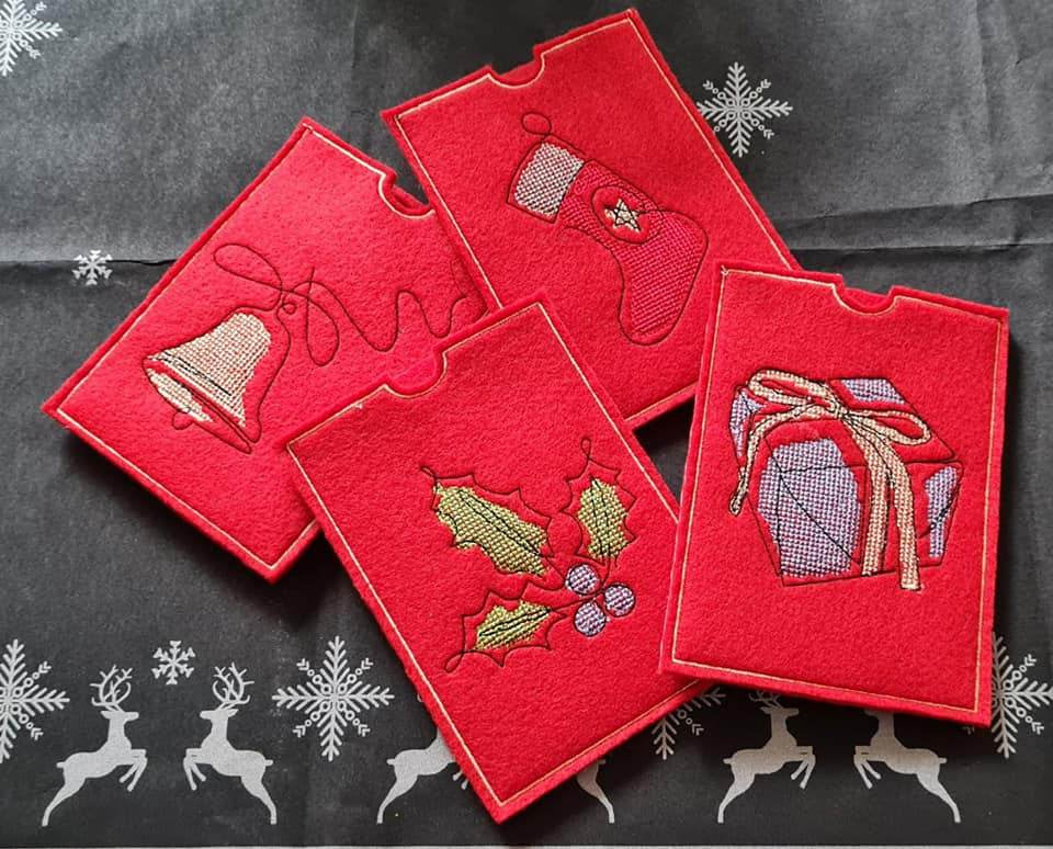 Schokoladen-Hüllen in 4 Größen (Single Line X-Mas) - Sewando