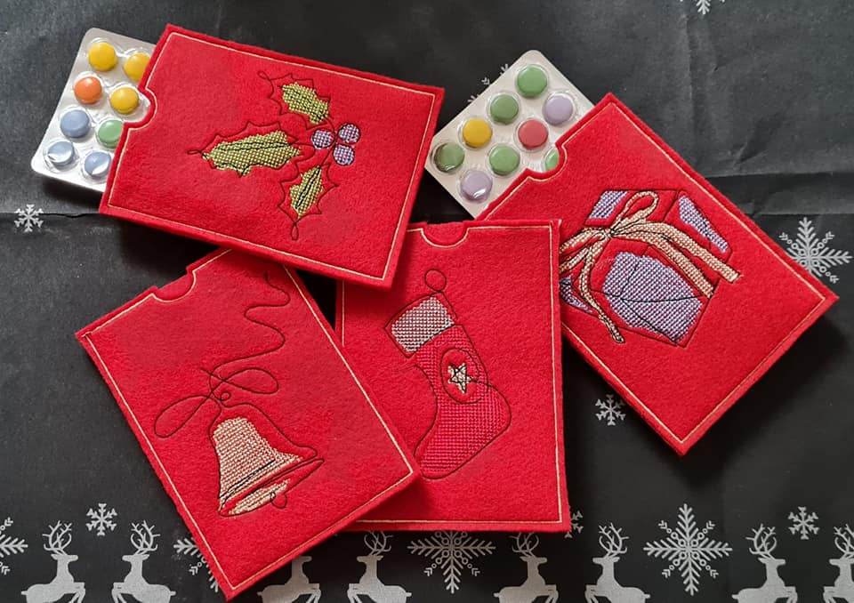 Schokoladen-Hüllen in 4 Größen (Single Line X-Mas) - Sewando