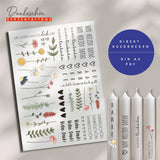 Kerzentattoos | Dankeschön - Sewando