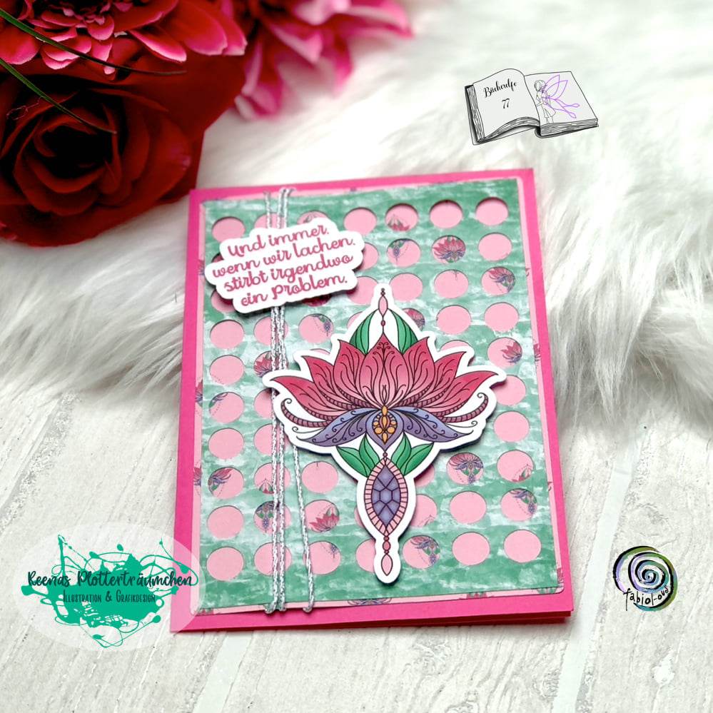 Digiset Lotusblume Plotten, Sublimation, Drucken, Digistamp - Sewando