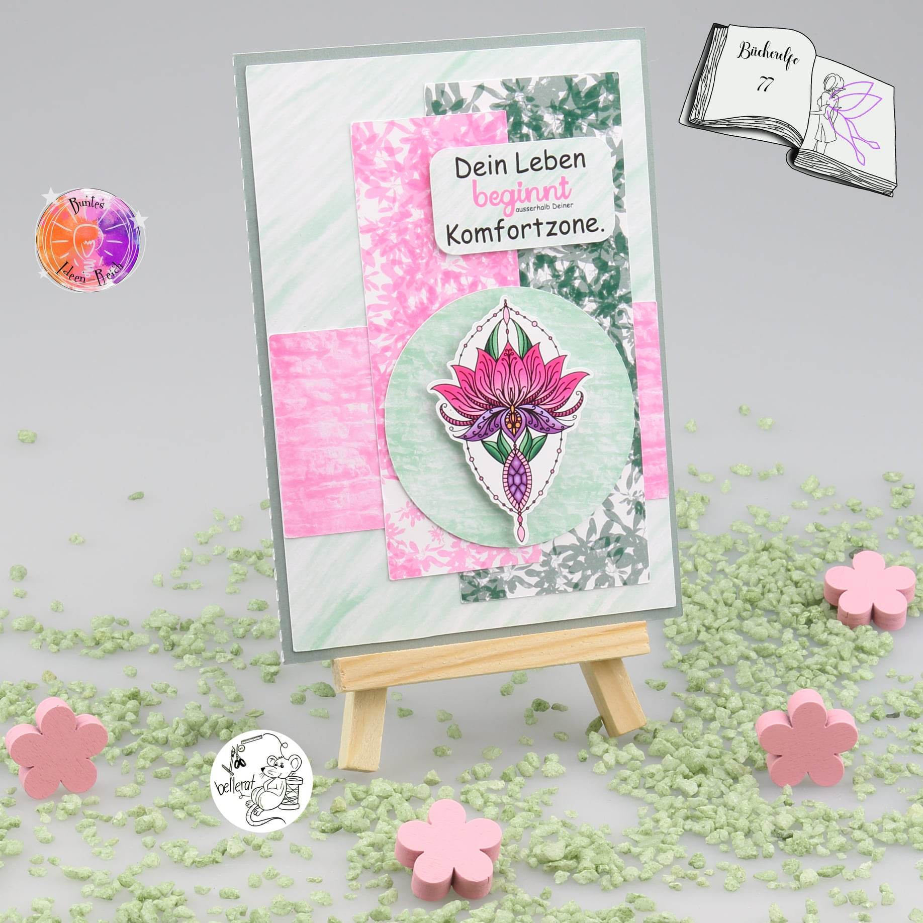 Digiset Lotusblume Plotten, Sublimation, Drucken, Digistamp - Sewando