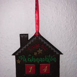 Stickdatei - Adventskalender Lebkuchenhaus - Sewando