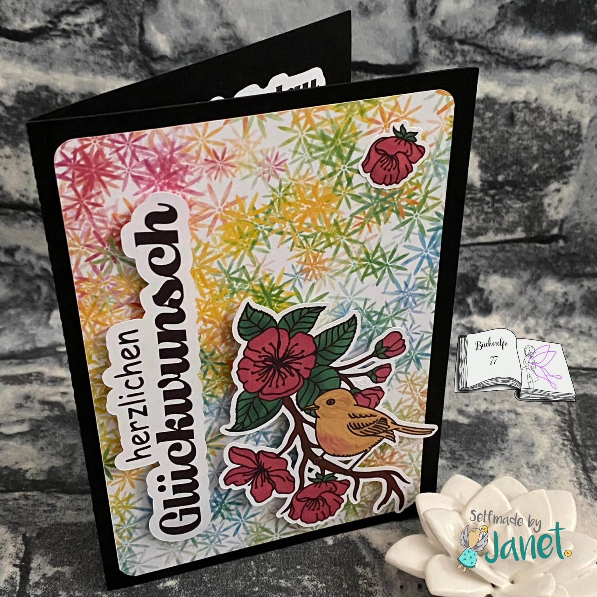 Digiset Ast mit Vogel Plotten, Sublimation, Drucken, Digistamp - Sewando