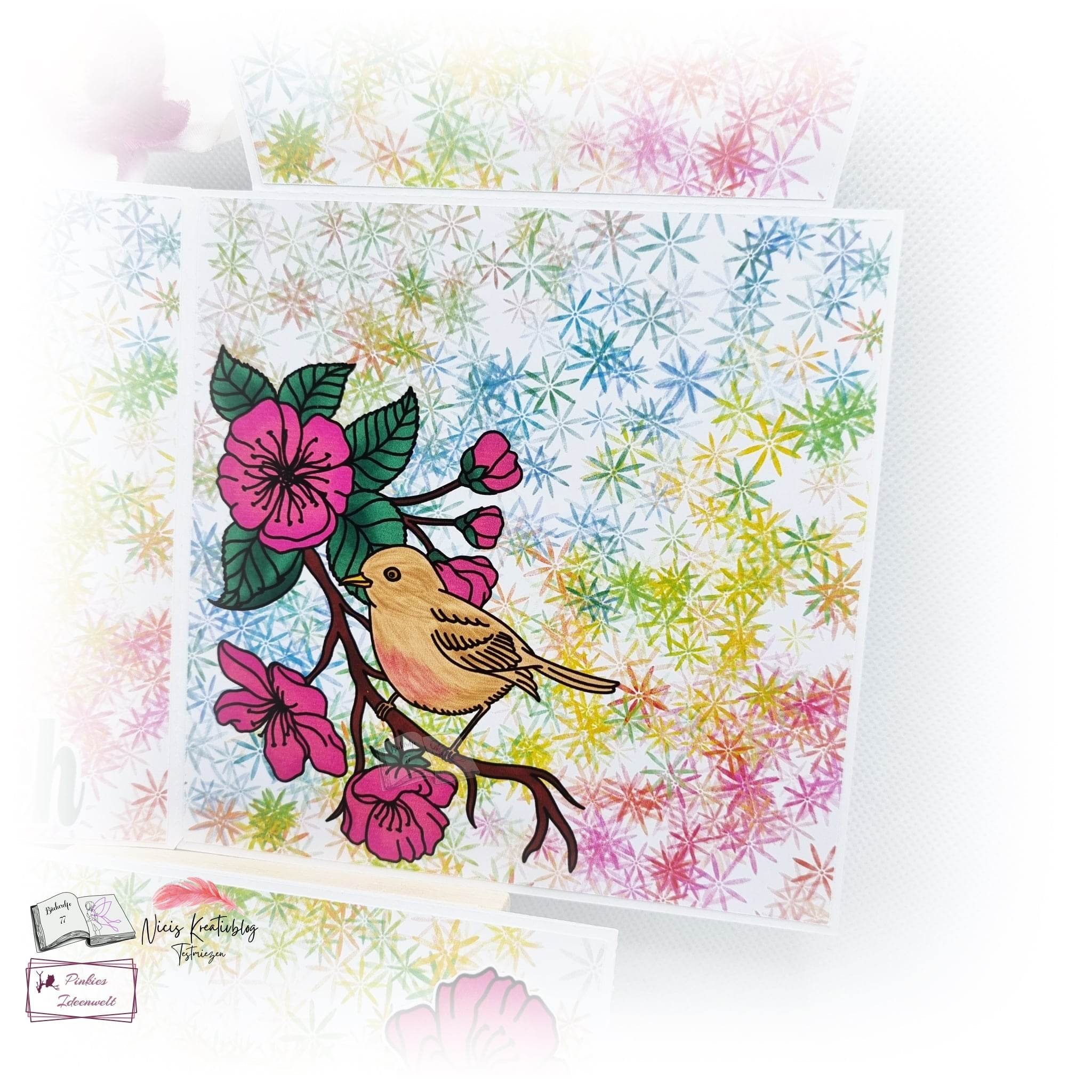 Digiset Ast mit Vogel Plotten, Sublimation, Drucken, Digistamp - Sewando